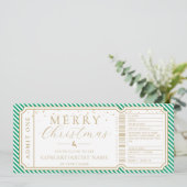 グリーンストライプコンサートチケットギフト券カード 招待状 (スタンド正面)