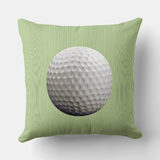 グリーンストライプゴルフボールボーイズ誕生記録 クッション (裏面)