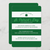 グリーンストライプズ・セント・パトリックの日 招待状 (正面/裏面)