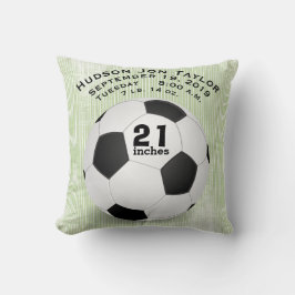 グリーンストライプソッセルボールボーイズ誕生記録 クッション