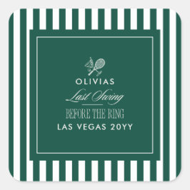 グリーンストライプテニス モダンチック ハーンパーティーファーバー スクエアシール