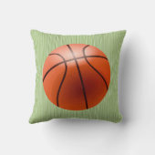 グリーンストライプバスケットボール少年誕生記録 クッション (裏面)