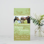 グリーンストライプパインスワールホリデーファミリー写真 シーズンカード (スタンド正面)