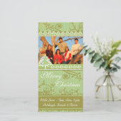 グリーンストライプパインスワールホリデーファミリー写真 シーズンカード (スタンド正面)