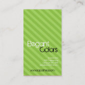 グリーンストライプメイクアップアーティストパレット名刺 名刺 (裏面)