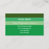 グリーンストライプ国際的言語hello 名刺 (裏面)