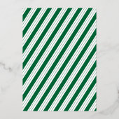 グリーンストライプ独身のドッグフォトフォイルホリデーカード 箔シーズンカード (裏面)