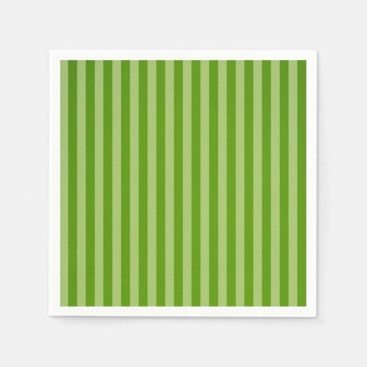 グリーンストライプ紙ナプキンス スタンダードカクテルナプキン (正面)