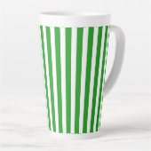 グリーンストライプ   カフェラテマグ (右アングル)