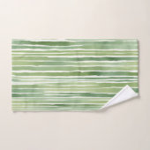 グリーンストライプ ハンドタオル (ハンドタオル)
