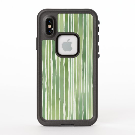 グリーンストライプ LifeProof iPhoneケース (裏面)