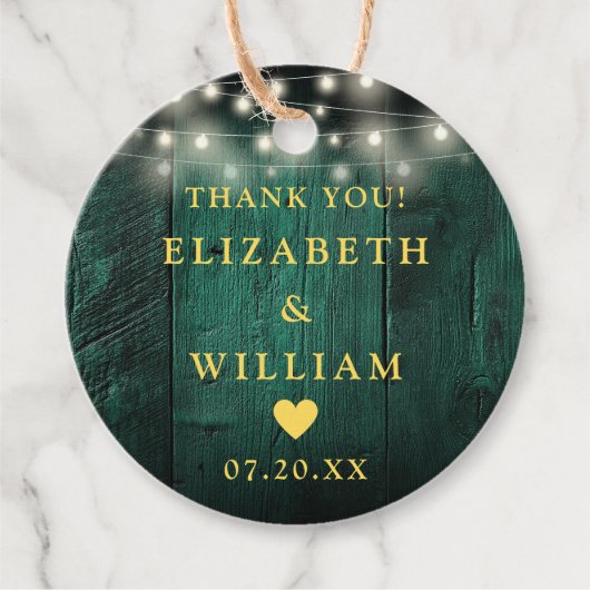 グリーンストリングラ素朴イツウッドボホバ結婚ンズ フェイバータグ (正面)