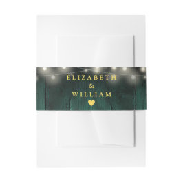 グリーンストリングラ素朴イツウッドボホバ結婚ンズ 招待状ベリーバンド