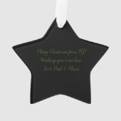 グリーンストーンポーヌキウィクリスマスメリKIRIHIMETE オーナメント (裏面)