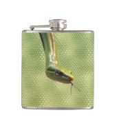 グリーンスネークスキン効果爬虫類愛好家 フラスク (正面)