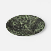 グリーンスネークプリント ペーパープレート (アングル)