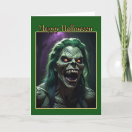 グリーンスネークモンスター ハロウィンカード シーズンカード