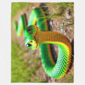 グリーンスネーク フリースブランケット (正面)