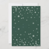 グリーンスノーグローブスノーフレークフォトフラットホリデーカード シーズンカード (裏面)