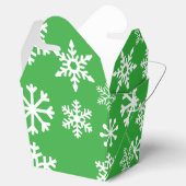 グリーンスノーフレーククリスマスクキーボックス フェイバーボックス (オープン)