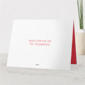 グリーンスノーフレーククリスマスフォトカード1枚の写真 カード (裏面)