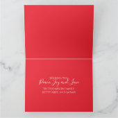 グリーンスノーフレーククリスマスフォトカード1枚の写真 カード (内部)