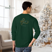 グリーンスノーフレーククリスマスメンズシャツ Tシャツ