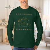 グリーンスノーフレーククリスマスメンズシャツ Tシャツ
