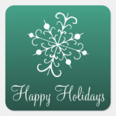 グリーンスノーフレークシール スクエアシール (正面)