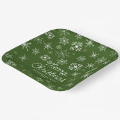 グリーンスノーフレークスクリスマスパーティー ペーパープレート (傾斜あり)
