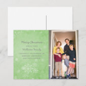 グリーンスノーフレークスワーズホリデーフォトポストカード シーズンポストカード (正面/裏面)