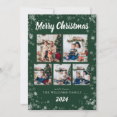 グリーンスノーフレークホリデーカード シーズンカード (正面)