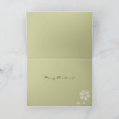 グリーンスノーフレーク犬の休日グリーティングカード シーズンカード (内部)