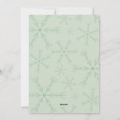 グリーンスノーフレーク4枚フォトクリスマスカード シーズンカード (裏面)