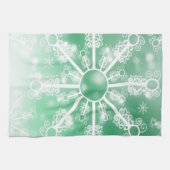 グリーンスノーフレーク キッチンタオル (横)