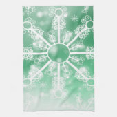 グリーンスノーフレーク キッチンタオル (縦)