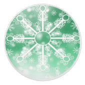 グリーンスノーフレーク セラミックノブ (正面)