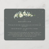 グリーンスノーベリー+ユーカリプトゥスステムウェディングレセプション エンクロージャーカード (正面)