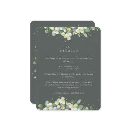 グリーンスノーベリー+ユーカリ結婚ズエッジ詳細 エンクロージャーカード