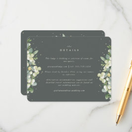 グリーンスノーベリー+ユーカリ結婚ズエッジ詳細 エンクロージャーカード