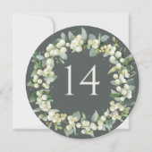 グリーンスノーベリー+ユーカリ結婚プタスのテーブル番号 (正面)