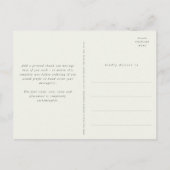 グリーンスノーベリー+ユーカリ結婚プトゥスの感謝の写真 ポストカード (裏面)