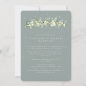 グリーンスノーベリー+ユーカリ結婚式レセプションフォト 招待状 (正面)