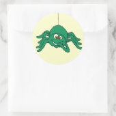 グリーンスパイダーおもしろいシール ラウンドシール (バッグ)