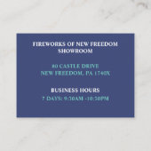 グリーンスパークラー7月4日店舗販売花火 名刺 (裏面)