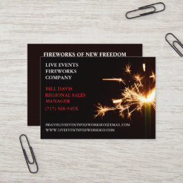 グリーンスパークラー7月4日店舗販売花火 名刺