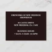 グリーンスパークラー7月4日店舗販売花火 名刺 (裏面)