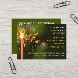 グリーンスパークラー7月4日店舗販売花火 名刺