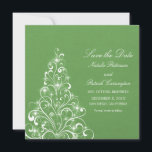 グリーンスパークリホリデーツリーザデイト招待状 招待状<br><div class="desc">まだシンプル非常にスパークエレガントリーのホリデーツリーのセーブ・ザ・デート案内は緑の中で飾、輝く球ときらめく共にクリスマスツリーを渦巻形の特集しています。この素敵な日付の招待を保存するクリスマスや冬の結婚式を発表するのに最適である。簡単カスタマイズは、単に提供さ結婚れた文字フィールドに人の詳細を追加する。クリック「Itカスタマイズ」ボタンで、パーソナライズのオプションを追加。注：これはDIGITAL ART (FLAT)デザイン。デザインは、ライトクリスマスツリーの外観をシミュレートするために作成される。</div>