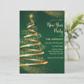 グリーンスパークルクリスマスツリー新年パーティー 招待状 (スタンド正面)